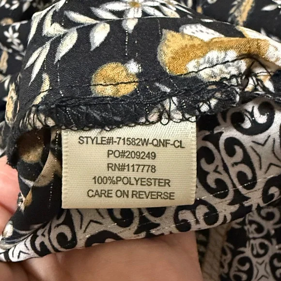 Lovestitch Boho Floral Dress in Black, White, and Tan - Picture 8 of 10